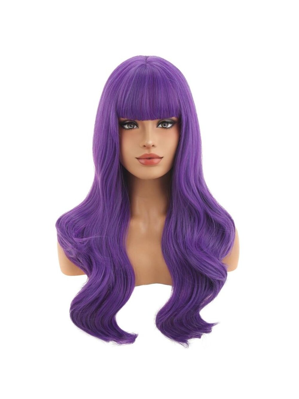 Women's Purple Mixed BERON Long  Ombre Wig for Curly Wavy Synthetic Hairs